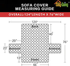 Easy-Going Reversible Couch Cover, 3 Cushion Sofa, Chocolate/Ivory | Machine - Image 6