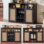 Lerliuo Rattan Wine Cabinet - Image 6