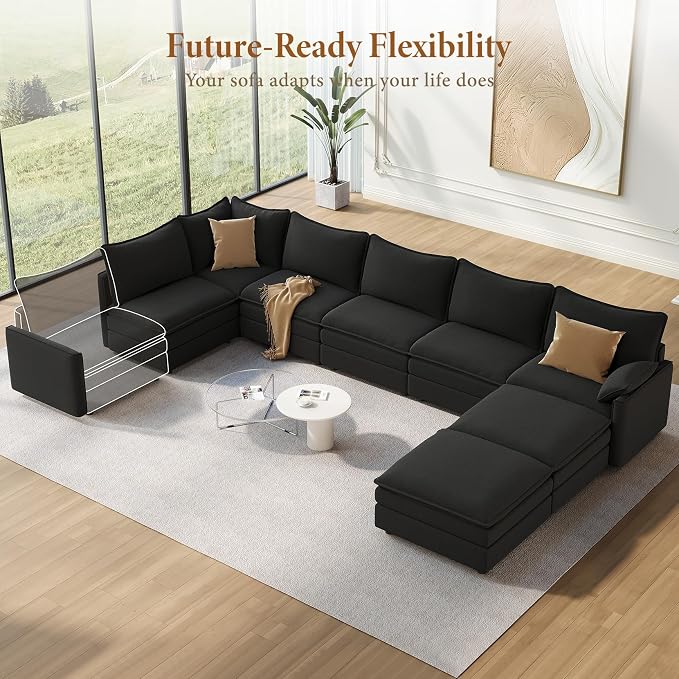 Vesgantti Large Modular Sectional Sofa, Big Comfy Cloud Couch - Image 8
