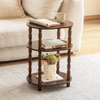 MaxSmeo Small Side Table, 3-Tier Small End Table, Modern Oval Night Stand - Image 2