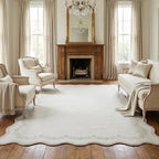 GarveeHome 6x9 Scalloped Area Rug Soft Washable Rug - Image 2
