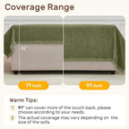 2 Pieces Sectional Couch Covers L Shaped Cover XL Green | Thick Washable Fabric - Image 5