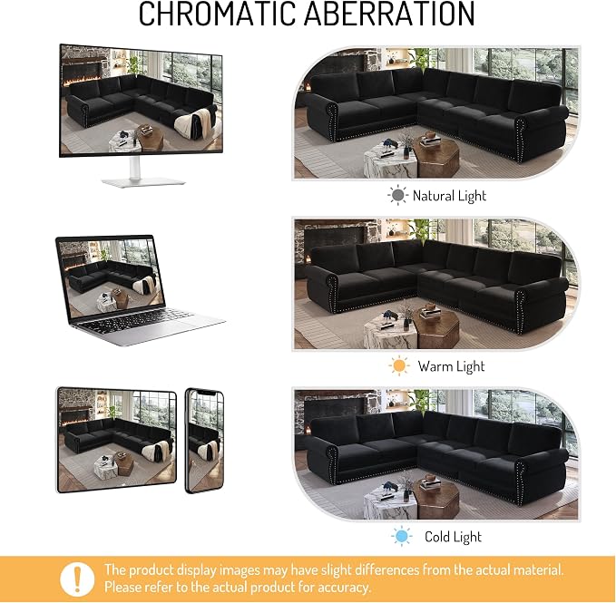 118" L-Shaped Sleeper Couch Bed - Image 9