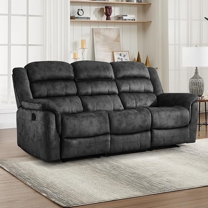 EBELLO Reclining Sofa for Living Room, Extra Wide Modern Overstuffed 3 Seat - Image 7
