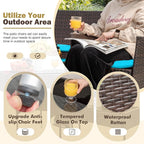 Homall 4 Pieces Patio Rattan Chair Wicker, Outdoor Indoor Use Backyard Porch - Image 3