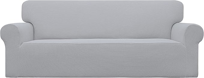 Easy-Going Stretch Oversized Sofa Couch Slipcover Washable Silver Gray | by Easy-Going