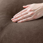 MIULEE Linen Fringe Decorative Fall Euro Pillow Covers Reddish Brown 24x24 | - Image 2