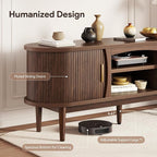 Decofy Mid Century TV Stand for TVs up to 65 Inches, Entertainment Center - Image 5