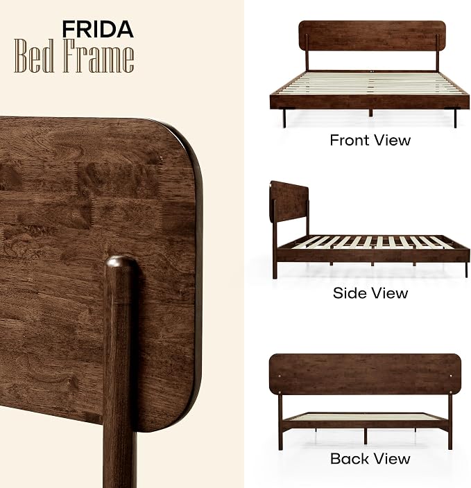 Acacia Frida King Size Bed Frame and Headboard, King Size Platform Bed Frame - Image 8