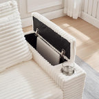 KEIKI Corduroy Storage Armrest Sofa, Single Versatile Seat - Image 5