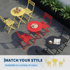 GarveeTech 3-Piece Folding Bistro Set, Heavy Duty Outdoor Patio Furniture - Image 7
