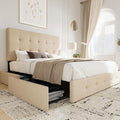 Allewie Upholstered Full Size Platform Bed Frame by Allewie