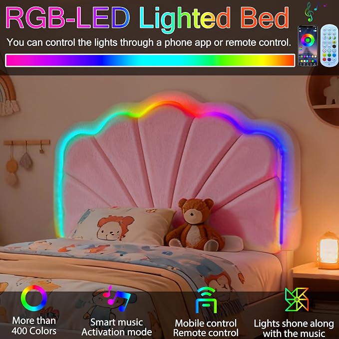Twin Multifunctional Upholstered Bed，Children’s Bed - Image 4