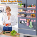 Magnetic Spice Rack for Refrigerator, 10 Pack Metal Magnetic Shelf, Moveable - Image 6
