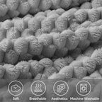 BEDELITE Grey Large Throw Blanket - Image 2