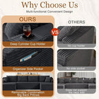 125" Modular Sectional Sleeper Sofa, Boneless Cloud Couch - Image 4