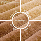 Coffee Rabbit Striped Plush Rug 6'x9', Fluffy Shaggy Area Rug - Image 7