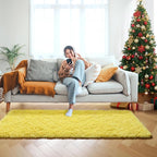 Yellow Runner Rugs for Bedroom Living Room, Fluffy 2x6 Bedside Area Rug | - Image 7