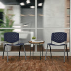 Flash Furniture HERCULES Series 880 lb. Capacity Navy Plastic Stack Chair - Image 7