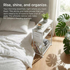 Skinny Side Table with Storage, 3 Tier Slim Side Tables - Image 5