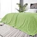 BEDELITE 3D Ribbed Jacquard Green King Size Blankets by BEDELITE