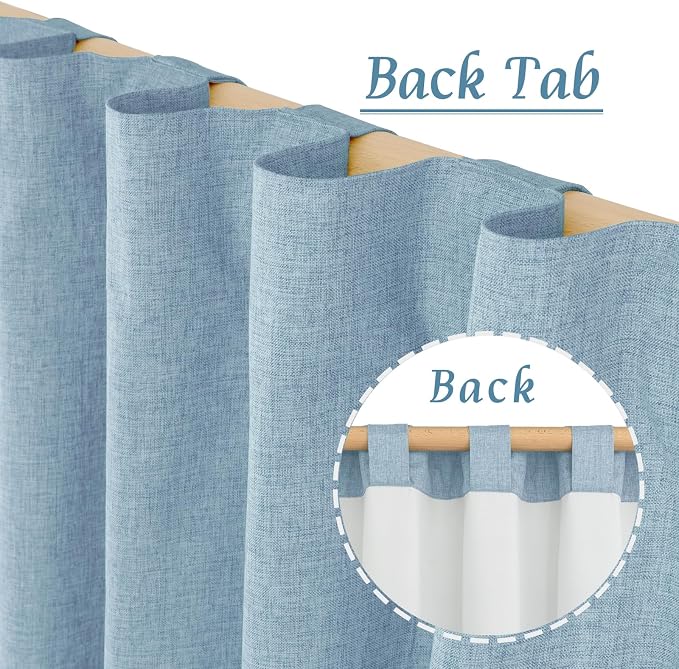 100% Blackout Linen Curtains 63 Inches Long - Image 6
