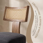 VESCASA Linen Upholstered Dining Chairs - Image 3