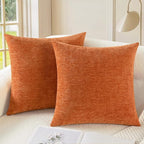 CaliTime Fall Decorative Throw Pillow Covers 20 X 20 Inches Burnt Orange | Pack by CaliTime
