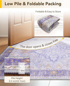 RELEANY Washable Area Rug, Small 2'6"x4', Water Repellent, Pet Friendly - Image 5