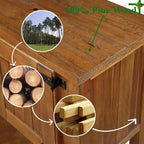 46" Solid Wood Buffet Sideboard, Farmhouse Console Table - Image 3