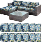 CALBODE 12Pcs Stretch Patio Cushion Cover, Printed Couch & Sofa Slipcovers by CALBODE