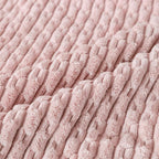 Set of 4 Light Pink Decorative Throw Pillow Covers 18x18 Inch Corduroy Pillow - Image 4