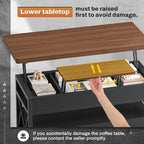 Itaar 40" Lift Top Coffee Table, 4 in 1 White Coffee Tables - Image 7