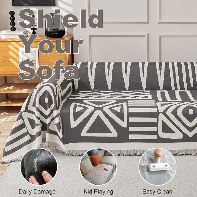 VClife Sofa Cover, Bohemian Style Large Couch Covers - Image 5