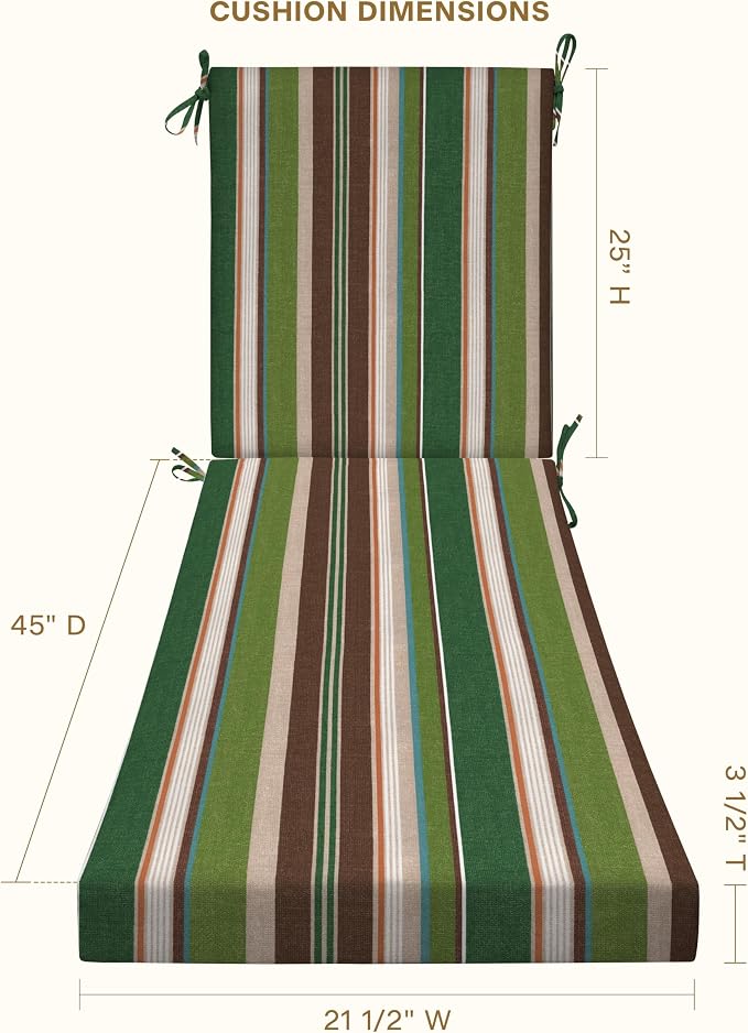 Honeycomb Outdoor Chaise Lounge Cushion - Image 2