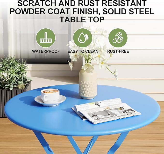 GarveeLife Outdoor Metal Bistro Set, 3-Piece Patio Furniture Set - Image 2