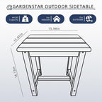 GARDENSTAR Adirondack Square Side Table, one-Tier Outdoor end Table, Patio Side - Image 3