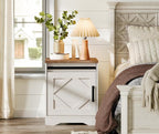 WAMPAT 24.3" H End Table for Living Room, Rustic Nightstand by WAMPAT