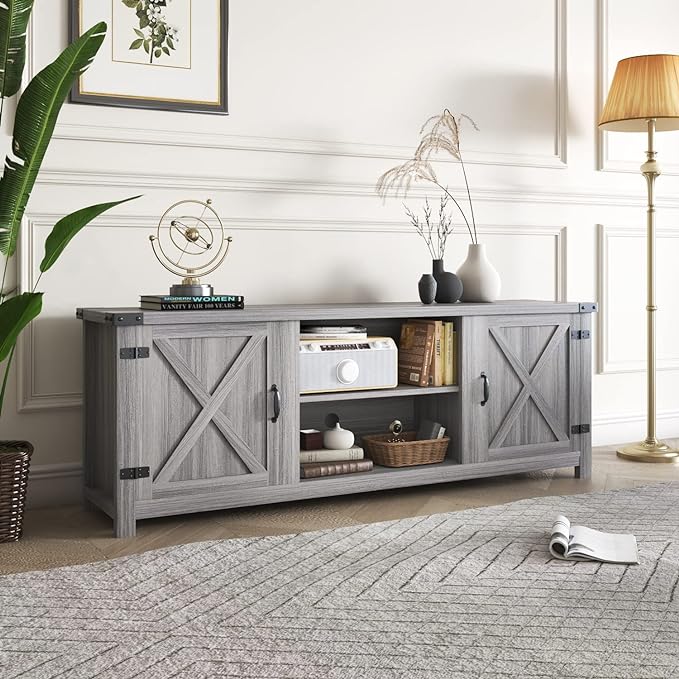 YESHOMY Modern Farmhouse TV Stand - Image 4
