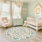 Green and Blue Insect 6ft Round Soft Rugs - Image 6