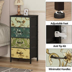 Furnulem 4 Drawer Dresser, Vertical Nightstand - Image 8