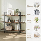 OtterOasis Heavy Duty 3-Tier Industrial Bookcase, 120lbs Shelf Capacity - Image 3