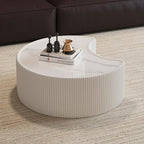 Modern Nesting Coffee Table Set of 2, Creative Moon Coffee and End Table Set - Image 3