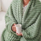 Sage Green Fleece Throw Blanket 50”×60” - Image 5