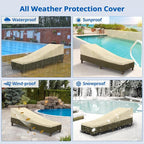 SunPatio Chaise Lounge Cover Outdoor Waterproof, Heavy Duty 2 Pack Patio Lounge - Image 8