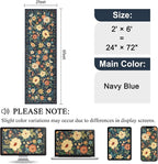 DUKINO 2x6 Runner Rug for Hallway Washable Kitchen Rugs Non Slip, Floral Indoor - Image 2