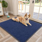 OLANLY Front Door Mat 40x32, Waterproof Heavy-Duty Indoor Outdoor Doormat | Blue by OLANLY