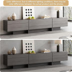 76.4'' Modern TV Stand for Living Room, Mid Century Modern TV Console, - Image 7