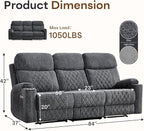 HAOMARKETS Power Oversized Reclining Sofa Couch - Image 2