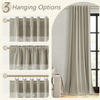 Extra Long 100% Blackout Linen Curtains - Image 6